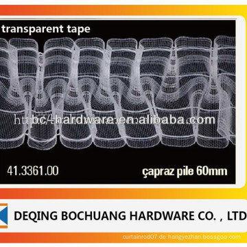 Transparente Vorhangband, Vorhang Faltenband, Polyster Vorhangband